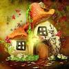5D DIY Diamond Painting Mushroom House Embroidery Cross Stitch Rhinestone Mosaic Home Decor