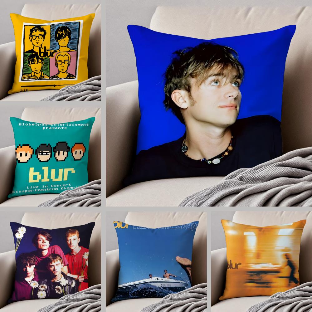 BBlur Band Cushion Cover Throw Pillow Cover Hidden Button Durable Polyester Chair Cushion