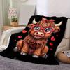 1pc. Cute Cow Heart Glasses Print Blanket - Perfect for Home, Office, Outdoor Use, Gift Idea, Suitable for All Seasonsz041723