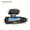1080P Dual Camera Dash Cam for Cars with IR Night Vision, Loop Recording, and Wide Angle Lens - 3.16 Inch IPS Screen