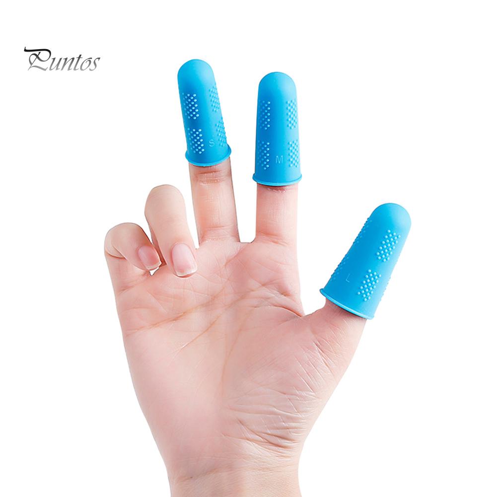 Перчатки Puntos Silicone 3/5/12Pcs Finger Cot Protector Sleeve Cover Anti Cuts Anti-Slip