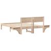 Bed Frame with Headboard Brown 140 x 190 cm Solid Pine Wood
