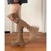 Suede Soft Leather Knight Boots 2025 New Thick-soled Retro Versatile High Tube Two Wear Knee Boots Long Boots Women