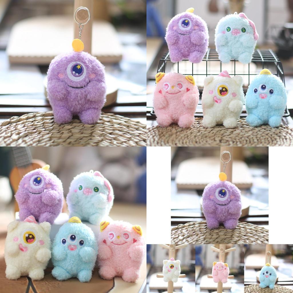 Очаровательный брелок-плюш «Маленький монстрик», восхитительный мультяшный стиль, мягкий и приятный на ощупь, с большими глазами