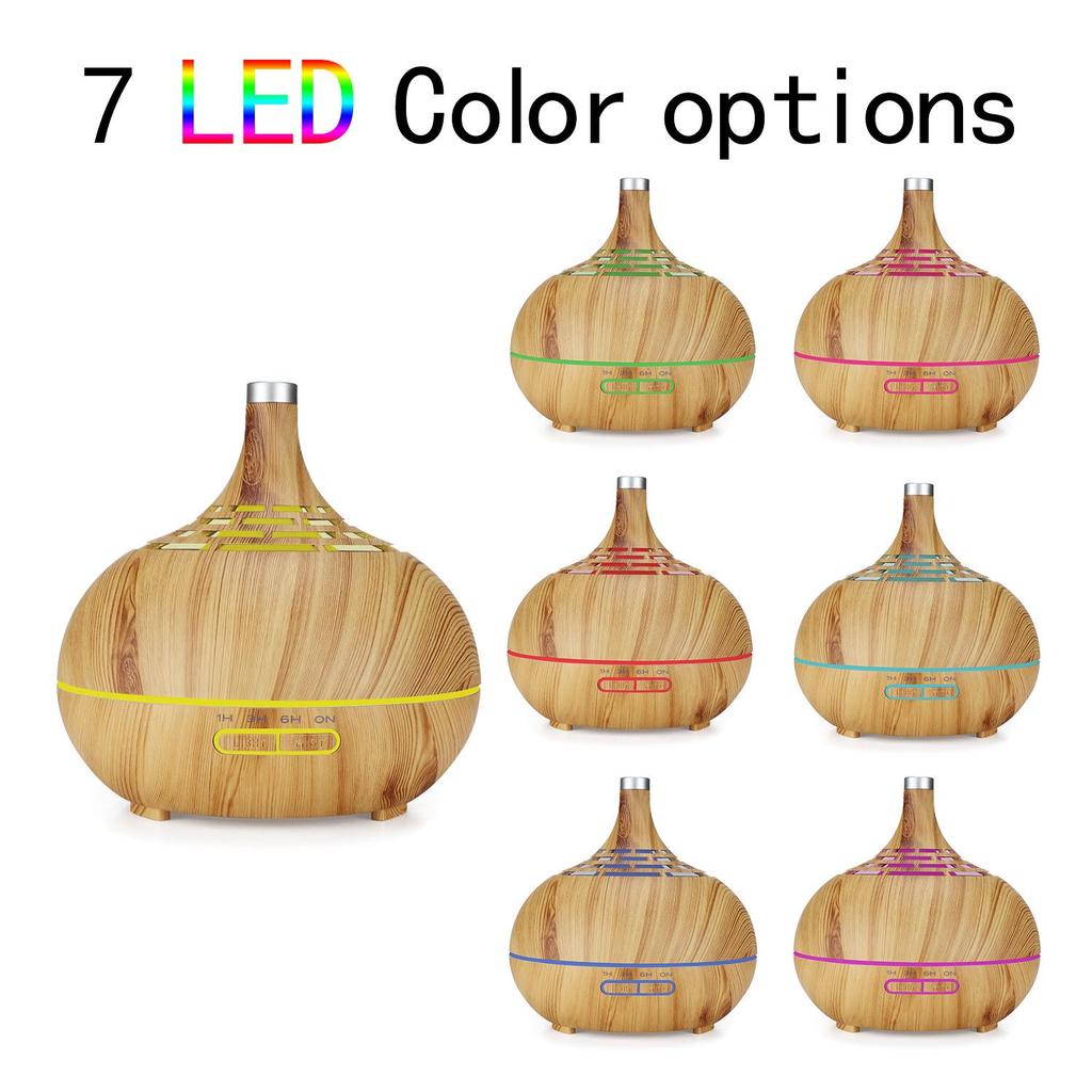 WiFi Wood Grain Aroma Diffuser, 400ML Air Atomizing Humidifier