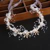 Leaf Headband Flower Garland Pearl Beach Bride Wedding Floral Wreaths Flower Children's Hair Jewelry