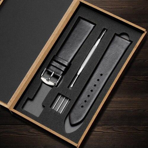 12 14 15 16 17 18 19 20 21 22 мм ремешок для часов из натуральной кожи черный коричневый ультратонкий мягкий гладкий зернистый аксессуар для мужчин и женщин