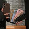 Solid Color Model for Apple Leather Phone Case 17 Leather Case Simple for IPhone 14 Protective Case 13 Anti-fall