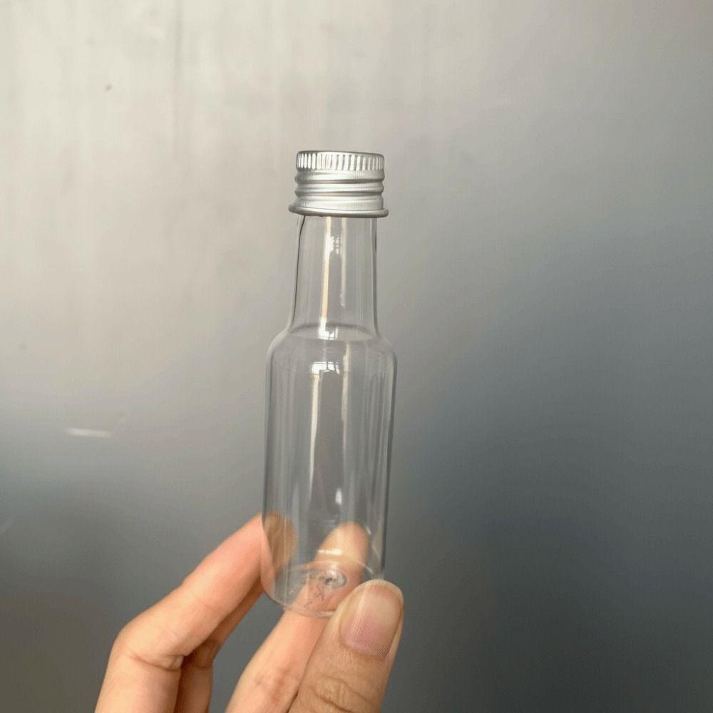 Silver Caps Plastic Spirit Bottles Aluminum Cap Shot Bottles Wedding Party Decoration