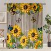 2 части занавески с принтом подсолнечника - материал полиэстер - подходит для спальни, гостиной, кабинета, занавески, закрывающей приватность