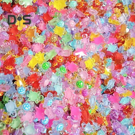 200 Pcs Mini Resin Turtles Glow In The Dark Tiny Turtle Figurines Miniature Turtle Statues for DIY Fairy Garden Micro Landscaping Decor