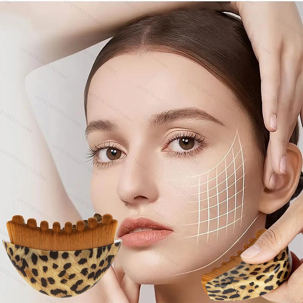 Lymphatic Face Massage Brush -Dry Brushing Contour Tool for Chin/jawline Sculpting | Ergonomic Precision Grip for Fatigue Relief