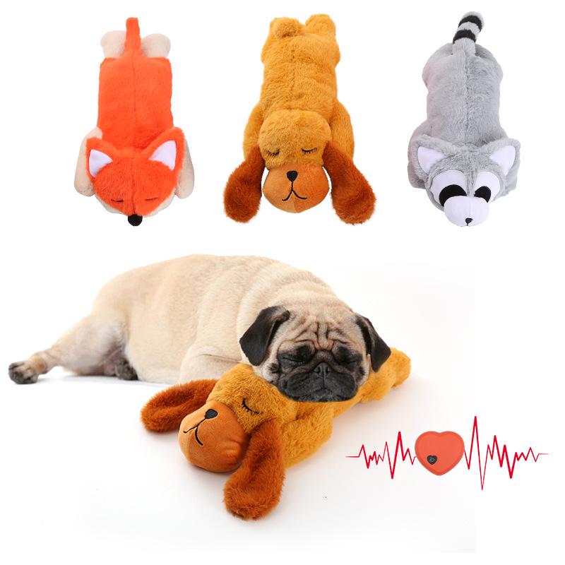 Plush Heartbeat Dog Toy for Anxiety and Sleep Aid