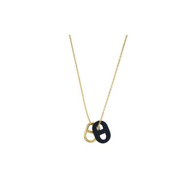 Цепочка для свитера Hermès OMaillon Мужское ожерелье Золотой Черный H079528CC89