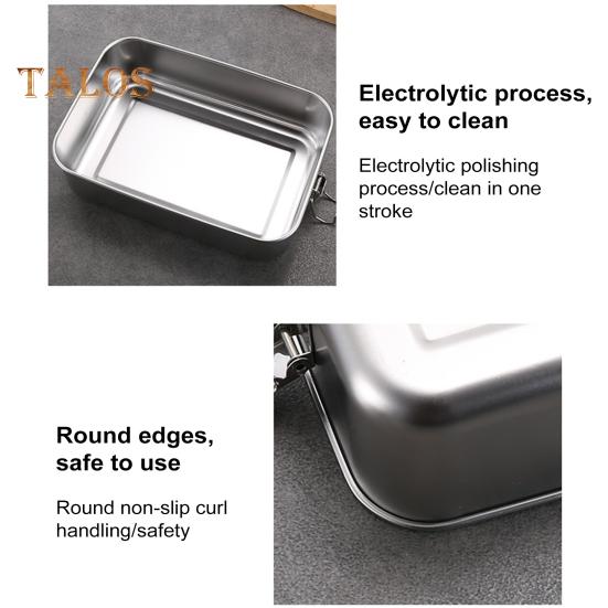 Ланч-бокс из нержавеющей стали, герметичный ланч-бокс для детей и взрослых, контейнеры для еды для сэндвичей, фруктов, закусок