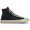 Converse 1970-е Chuck Taylor All Star Zip Клетчатые Высокие Кеды Унисекс Зеленый Черный 169258C