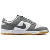 Nike Dunk "Grey Gum" Нескользящие Амортизирующие Низкие Кеды для Скейтборда Унисекс Белый Серый FV0389-100