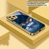 Простое Черное Счастливое Яблоко Для IPhone 16 Pro Max 15 Pro 14 13 Plus 12 Mini 11 Pro Max XS Max XR Золотой закаленный стеклянный чехол для телефона