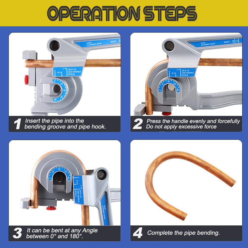 Ручной рычажный трубогиб 3-в-1 Малый многоцелевой гибочный станок для медных труб, алюминиевых труб, железных труб, труб из нержавеющей стали