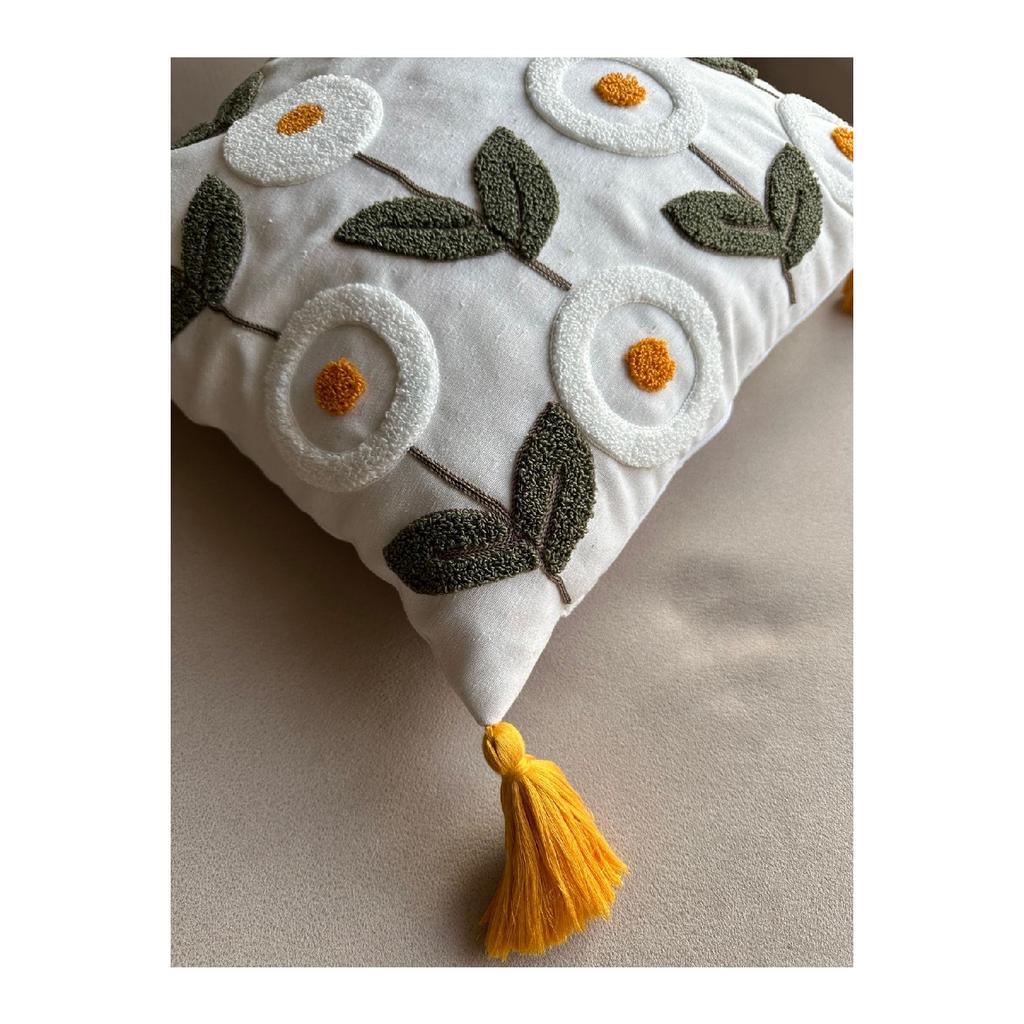 Bugi Home Collection Punch Embroidered Throw Pillow Cover