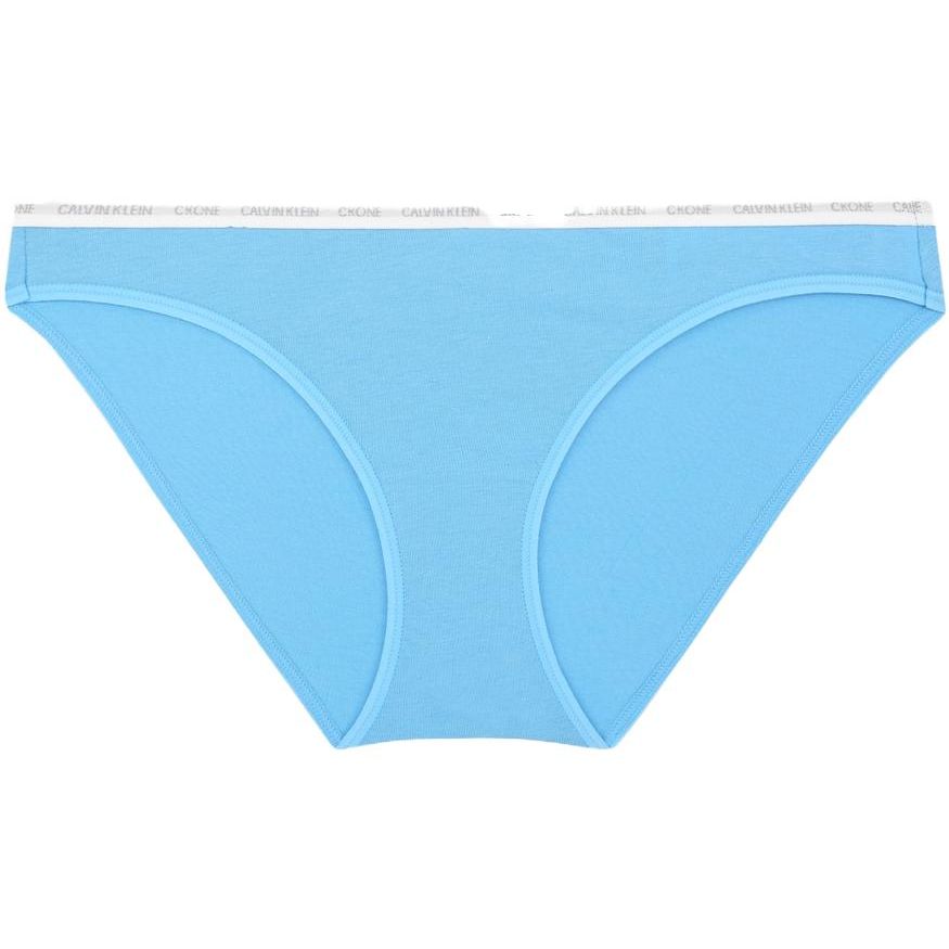 Calvin Klein Logo Print Bikini Thong Women Underwear Blue QD3785-CW0