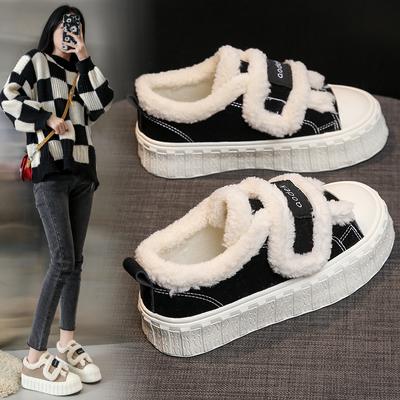 Модная зимняя женская дышащая и теплая спортивная обувь Белая шерстяная обувь Модная и универсальная спортивная обувь Повседневная и удобная