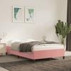 VidaXL Bed Frames, Upholstered Bed with Slatted Base, Double Bed with Footboard, Adult Bedroom Bed, Modern, Pink 120x190 379533
