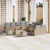 VidaXL 13-piece Garden Sofa Set Beige Polyrattan, Modern Outdoor Furniture Set, Garden Sofa, 3361807