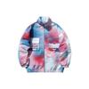Куртка свободного кроя с воротником-стойкой в стиле тай-дай, мужская куртка синего и розового цвета AJDR191-1