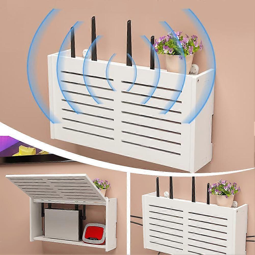 Storage Box No-Drill Home TV Set-Top Box Holder Wall Mounted Wifi Storage Bracket