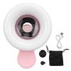 15X Macro Lens Mobile Phone 2 In 1 HD Camera Lens with LED Ring Flash Light Smartphone Selfie Live