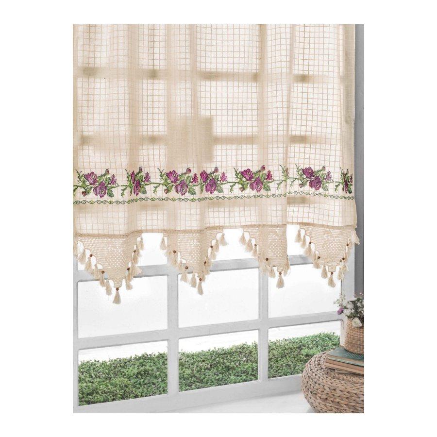 Handmade Canvas and Lace Cotton Authentic Curtain