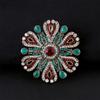 Fulok Court Brooch Femininity Metal Crystal Badge Pin Suit Coat Accessories