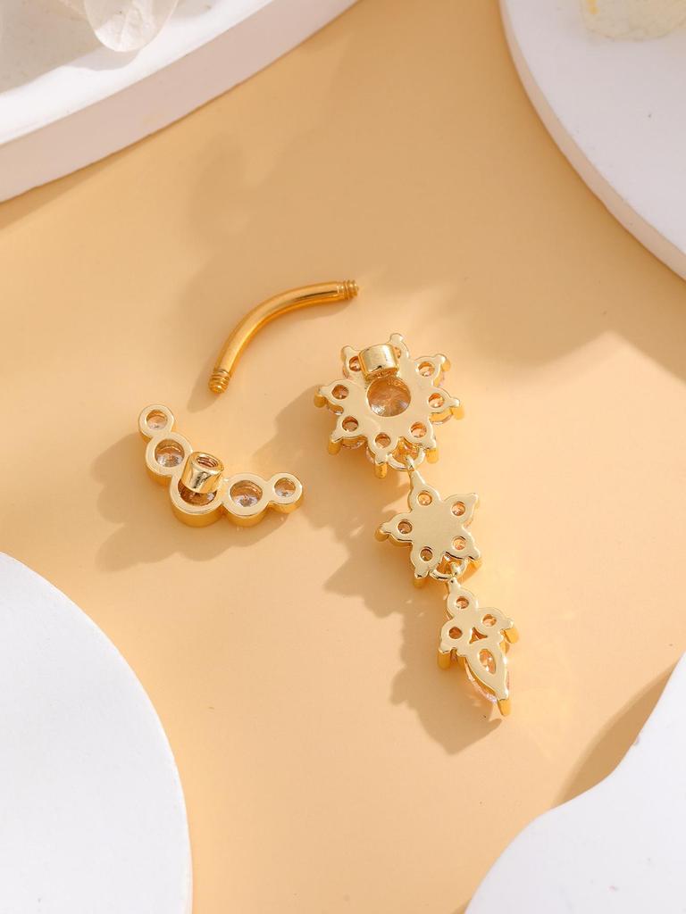 23 Циркониевое кольцо для пирсинга пупка - Украшения для пирсинга тела