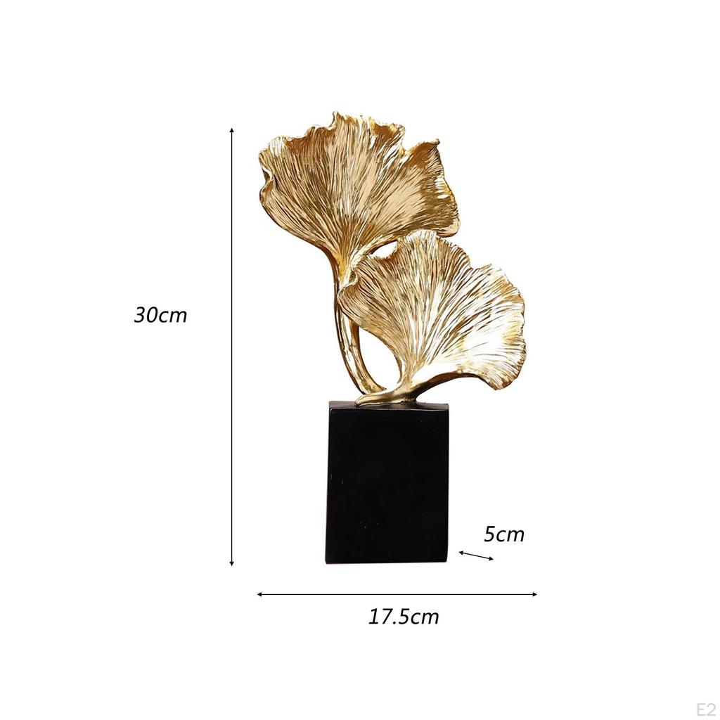 Ginkgo Leaf Statue Leaves Sculpture Table Centerpiece Decorations Plant Figurine Ornament Desktop