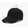 Black Wide Brim Adjustable Summer Hat Cotton Baseball Cap Sports Cap Peaked Cap