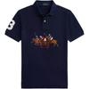 Polo Поло с коротким рукавом SS26 Логотип с тремя пони Нашивка с номером Хлопок Пике Планка на две пуговицы Свитшот с коротким рукавом Детские топы 323A95752-001
