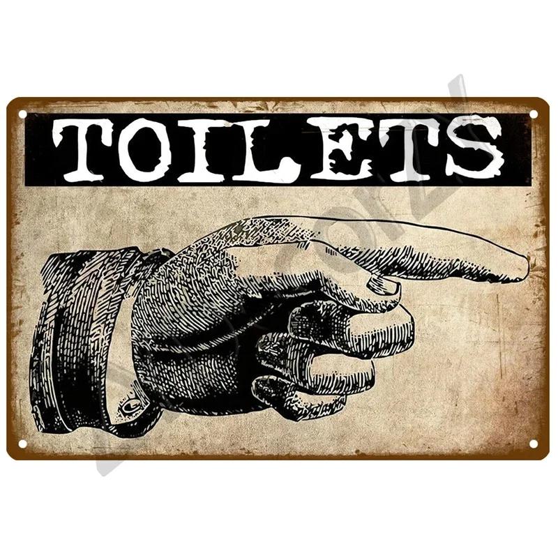 WC Туалет Металлический Знак Плакат Винтажные Настенные Плакаты Жестяная Вывеска Декоративная Настенная Тарелка Кухонная Табличка Металлический Винтажный Декор Аксессуары
