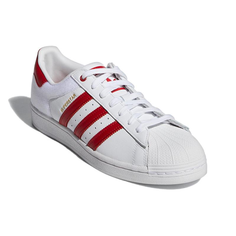 Adidas Superstar Velcro White Red Sneakers FY3117