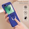 Z Flip 6 Case for Samsung Galaxy Z Flip6 5G, Ring Case for Women Silky Touch Slim Hard PC Matte Back Cover Ultra Thin Z Flip 6 Phone Case