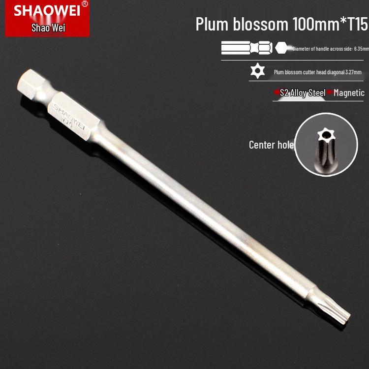 Магнитная 50-мм отвертка-звездочка и набор шестигранных бит для электродрелей