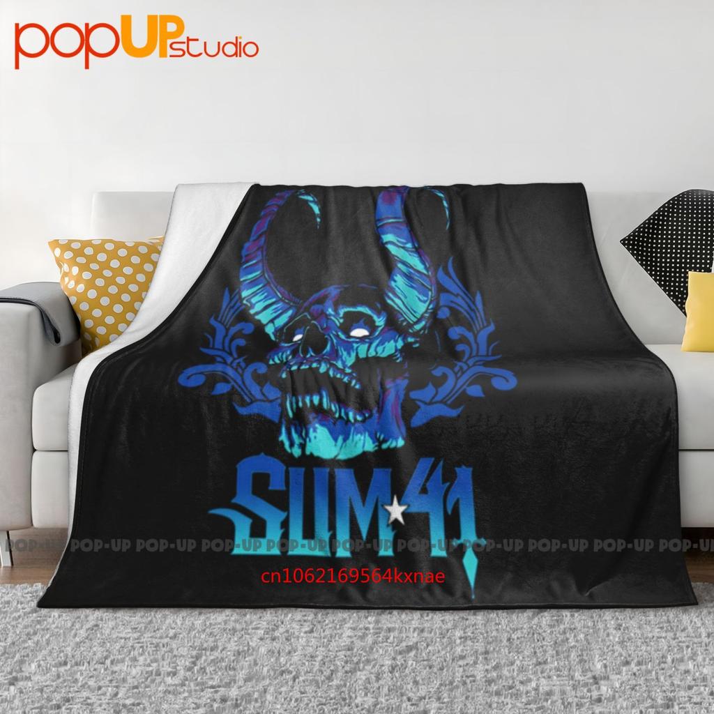 Sum 41 Blue Demon Даты тура Группа Ультра-мягкое одеяло Покрывало Зимнее покрывало для дивана Покрывала для кровати