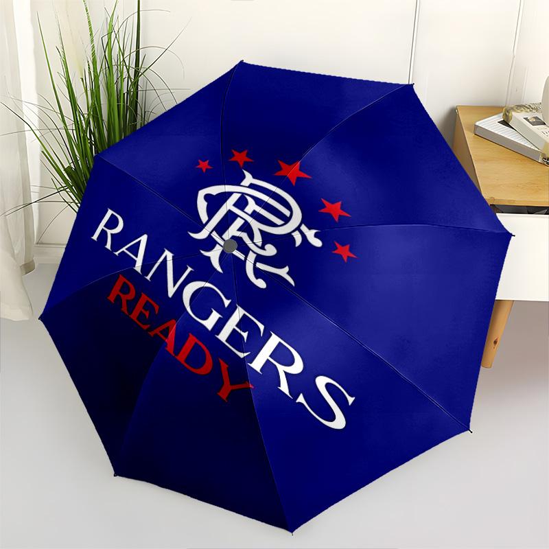 1 PC Automatic Folding Umbrella - Rangers Fc Pattern Portable Foldable Design With 8 Ribs Christmas Birthday Gifts