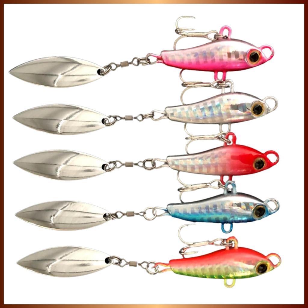 Spintail Jig, Vibe Lure, Bluefish, Flounder, Sea Bass, Metal, 5-Piece Set with Hooks (10g x 5) [Parallel Import]