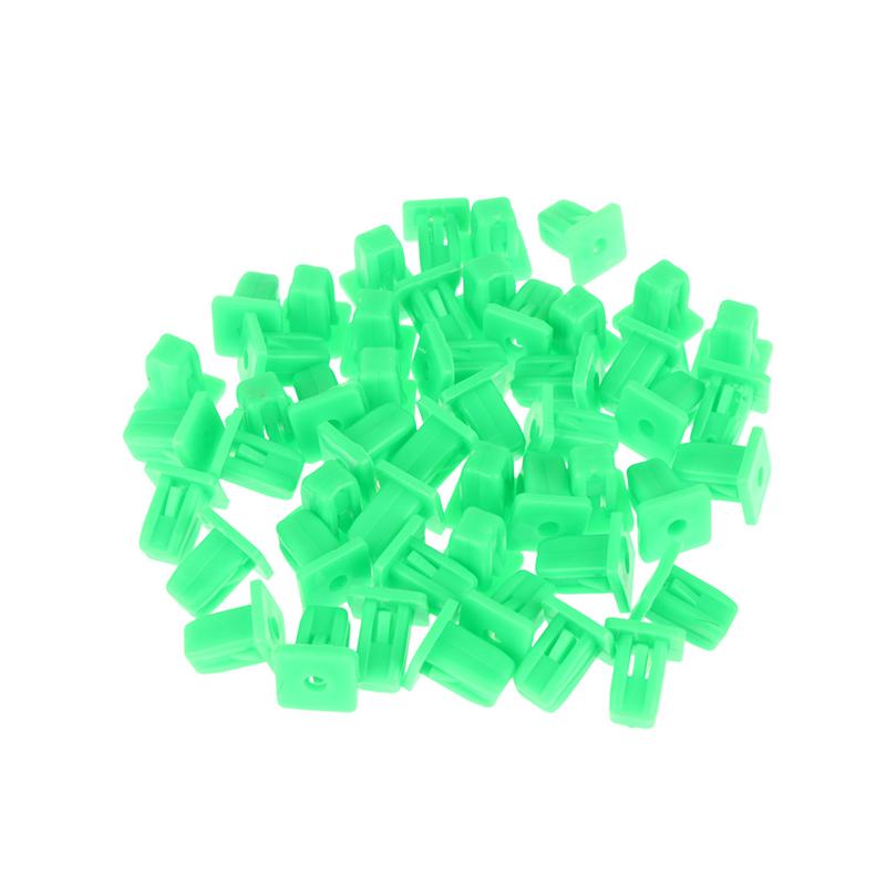 50Pcs Square Auto Fasteners Auto Bumper Clips For Car Bumpers Push Engine Cover Fender Car Door Trim Panel Clips
