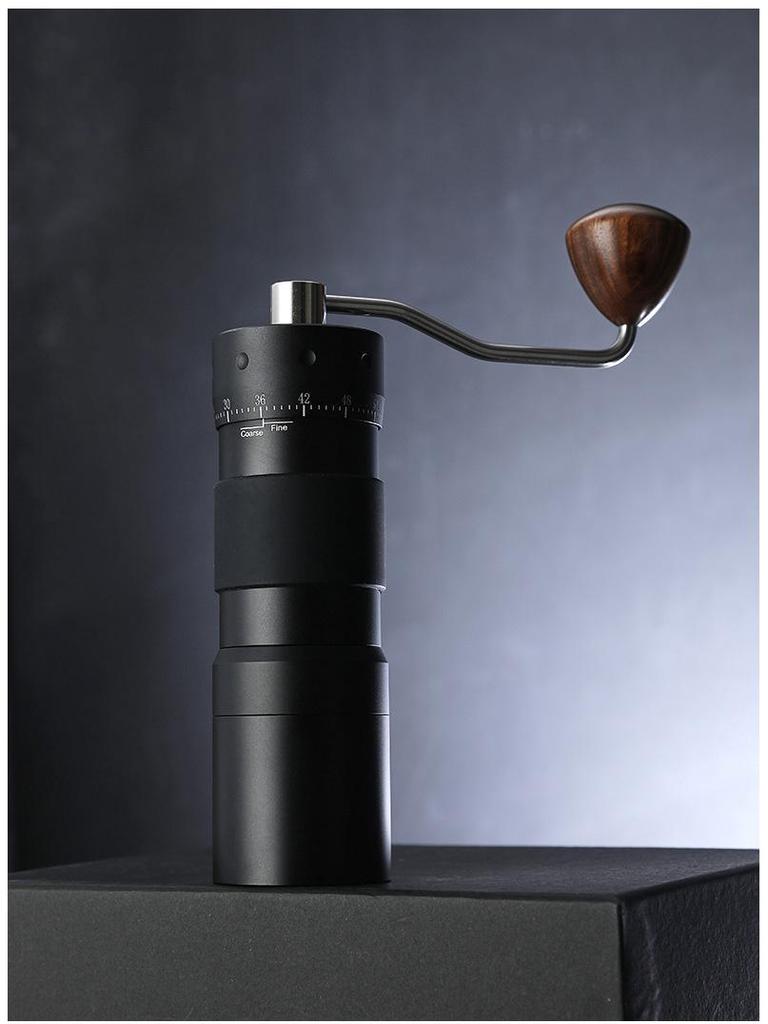 Stainless Steel Hand-Crank Coffee Grinder with External Adjustment for Italian Coffee