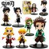 13 см Фигурка Q Posket Клинок рассекающий демонов Мини-фигурка 8 шт./Наборы Kimetsu No Yaiba Маленькие ПВХ куклы Настольное украшение