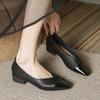 Модные женские туфли из натуральной кожи на низком каблуке, осень 2024, новые туфли в стиле ретро с квадратным носком, женские туфли на маленьком каблуке Zapatos Mujer