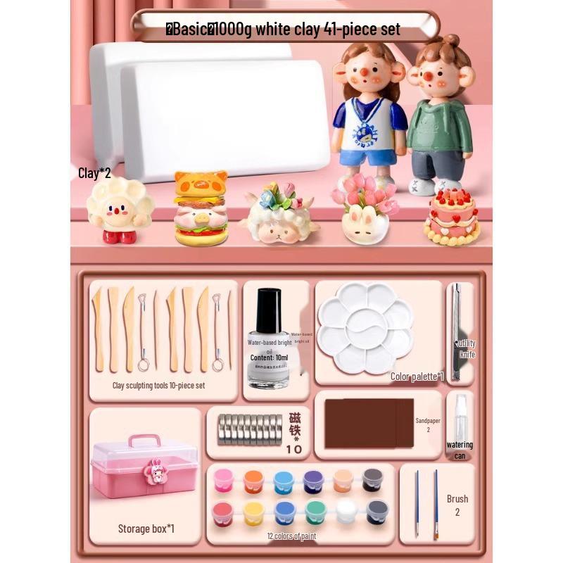 Набор глины для лепки из камня своими руками: Легкая полимерная глина и цветной пластилин для поделок