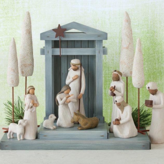 Настольное полимерное украшение «Рождественский вертеп»